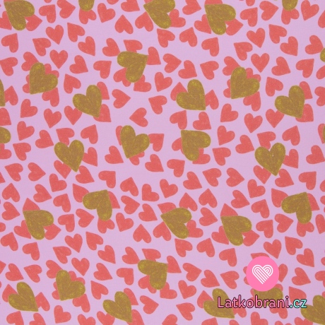 Viskóza srdíčka na růžové