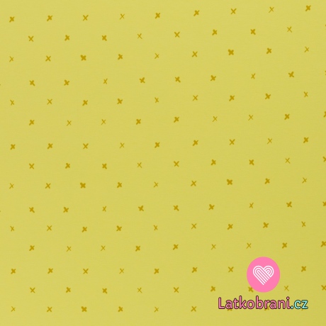 Úplet potisk křížky na žluté