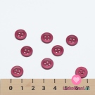 Knoflík kulatý, čtyřdírkový vínový