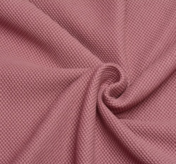 Jednobarevná teplákovina bublinky starorůžová, 3D struktura