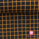 Teplákovina potisk kostička na černé