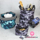 Softshell potisk maskáč modrý s fleecem