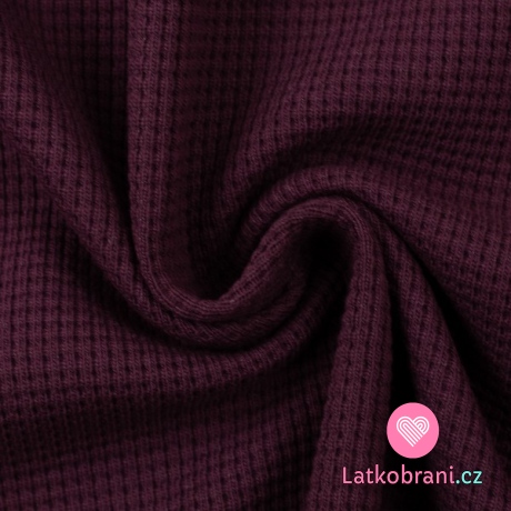 Vaflový úplet bordó, silnější