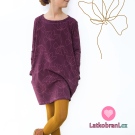 Modalová teplákovina květina na vínovo - fialové 