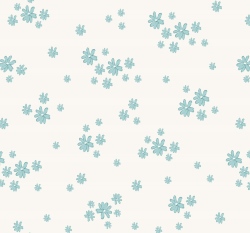 Dvojitá gázovina / mušelín modré kytičky na ecru 