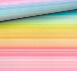 Teplákovina potisk proužky v barvách duhy