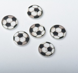 Knoflík kulatý, dětský s fotbalovým míčem