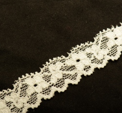 Krajka elastická krémově bílá 18 mm