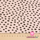 Úplet potisk nepravidelné černé puntíky na světle růžové, BIO