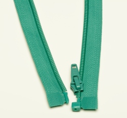 Zip spirálový dělitelný mintový tmavší 65cm