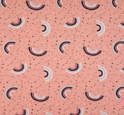 Úplet potisk duha na růžové