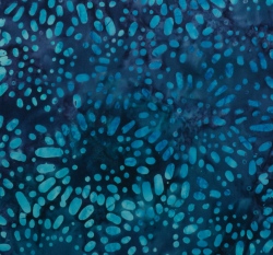 Bavlněný americký popelín potisk světle modré kapky na tmavě modré