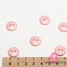 Knoflík hladký, lesklý světle růžový