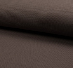 Bavlněný vaflový úplet jednobarevný zaprášený hnědý