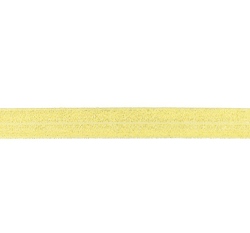 Šikmý proužek / lemovací pruženka světle zlatá s lurexem