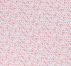 Úplet potisk červené puntíčky na bílé