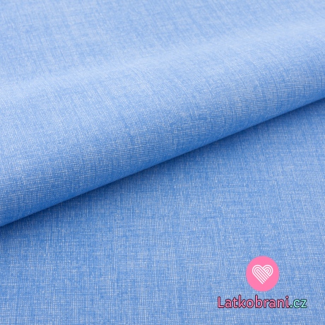 Bavlněné plátno světle modré žíhané 
