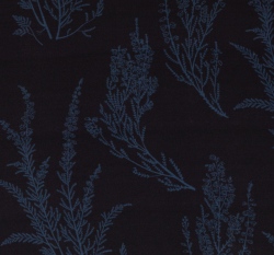 Viskóza potisk vřes na tmavě modré 