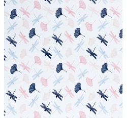 Úplet potisk vážky na bílé