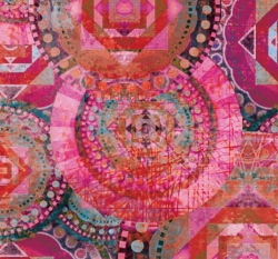 Úplet mandala světlá bordó