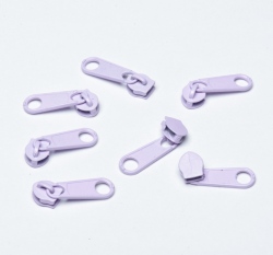 Jezdec k metrážovému zipu 5 mm Fialová levandule