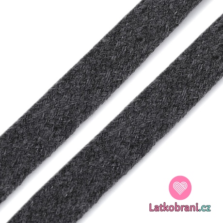 Šňůra plochá 11-15 mm šedá