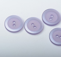 Knoflík kulatý hladký, perleť, světle modrý 