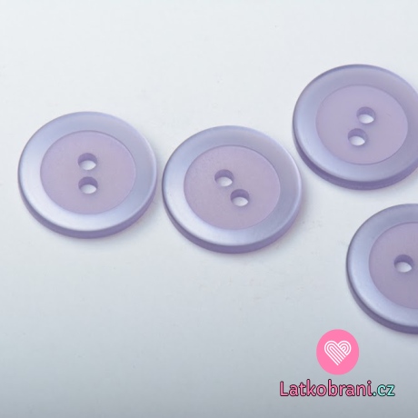 Knoflík kulatý hladký, perleť, světle modrý 