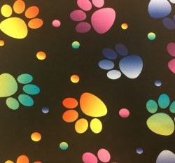 Úplet barevné tlapky s puntíky