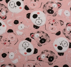 Úplet potisk mrkající panda na růžové