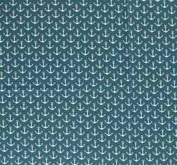 Teplákovina námořnické kotvy na zelené petrolejové