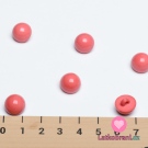 Knoflík oblý, lesklý tmavě růžový