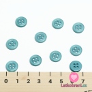 Knoflík kulatý, čtyřdírkový petrolejový