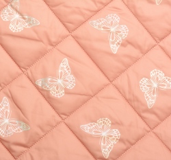 Prošev se stříbrnými motýlky na růžové