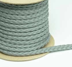 Šňůra oděvní bavlněná šedá 8,8 mm