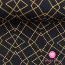 Úplet potisk geometrické tvary na tmavě modré