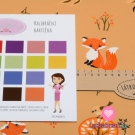 Úplet potisk lesní zvířátka na okrové