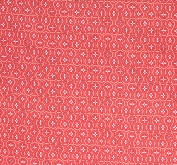 Bavlněné plátno ornamenty na korálové 