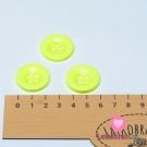 Knoflík hladký, lesklý, žlutý 25mm