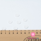 Knoflík hladký, lesklý, čtyřdírkový, bílý 12mm 