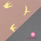 Softshell potisk vlaštovky na starorůžové s fleecem 