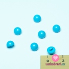 Knoflík oblý, lesklý modrý