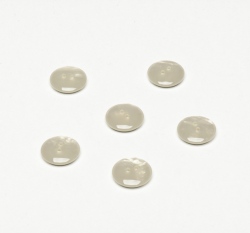 Knoflík kulatý, oblý, šedý