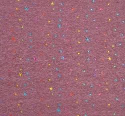 Warmkeeper barevné třpytivé hvězdičky na starorůžovém melé 