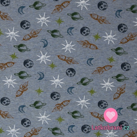 Warmkeeper potisk vesmírná raketa s míčem na světle modrém melé 