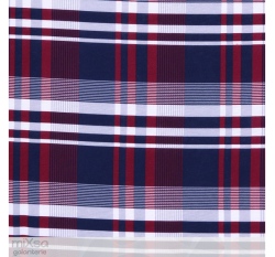 Jednolícní úplet Kostky vínovo-modré