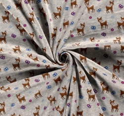 Warmkeeper srneček s motýlky na šedé 