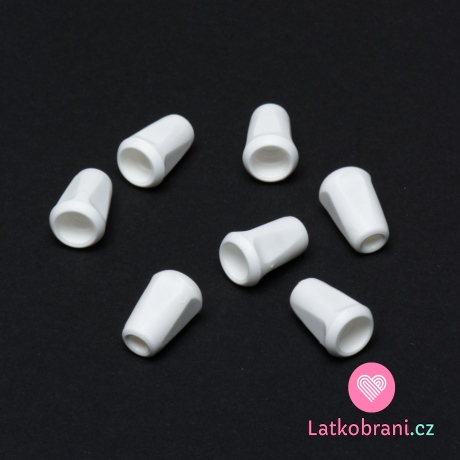 Koncovka plastová hranatá Bílá