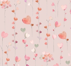 Úplet srdíčkové balónky na růžové 