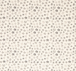 Úplet potisk akvarelové šedé hvězdičky na bílé